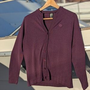 Givenchy Sport | Vintage Purple Knit Cardigan Sweater Grape Purple Med